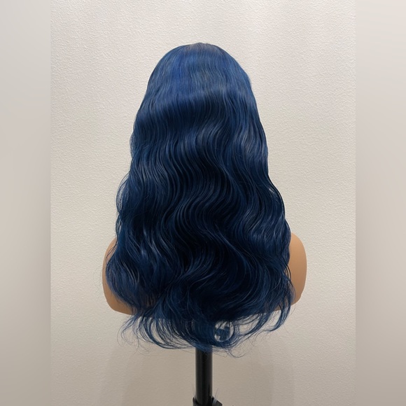 New! 16” 13x4 Blue Human Hair Body Wave Lacefront Wig - Picture 11 of 13